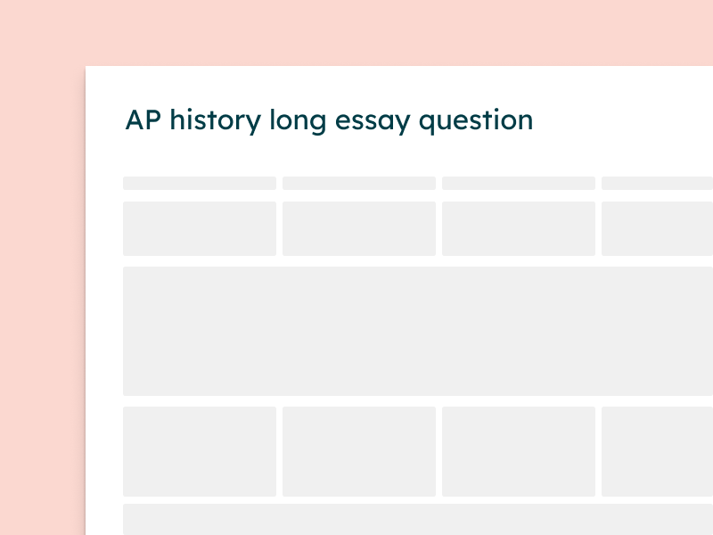 ap us history long essay rubric