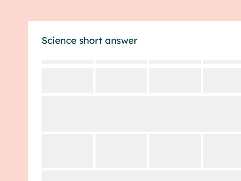 science short answer rubric